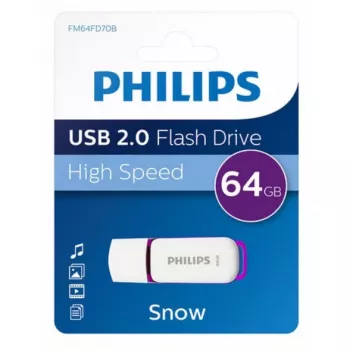Philips FM64FD70B USB zibatmiņa 64 GB USB Type-A 2.0 violeta, balta