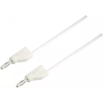 VOLTCRAFT Testa vads [Spraudnis 4 mm - Spraudnis 4 mm] 0.25 m Balts MSB-300 (MSB-300-0.25-WS)