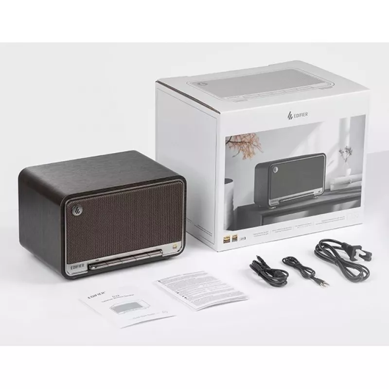 Edifier galda bezvadu skaļrunis | D32 | 60 W | Bluetooth | melnais riekstkoks | bezvadu savienojums
