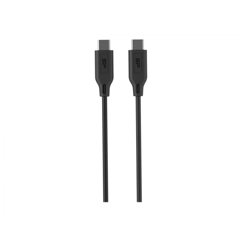 USB kabelis Silicon Power LK15CC 1m USB-C melns 0,48 Gbit/s