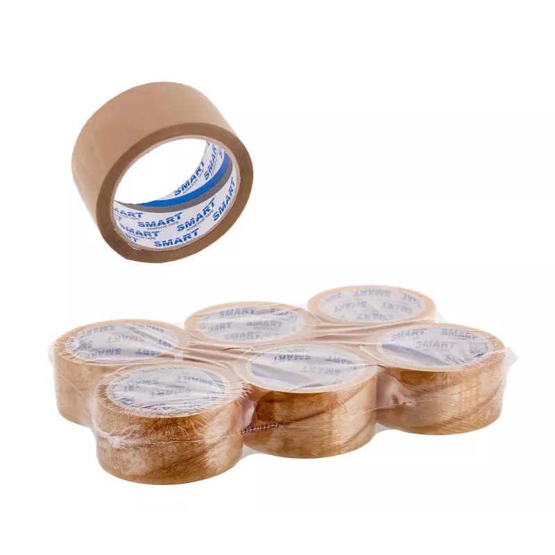 Caurspīdīga šķīdinātāja līmlente BESTPAK 48 mm x 60 m, caurspīdīgs rullis plombēšanai un iepakošanai