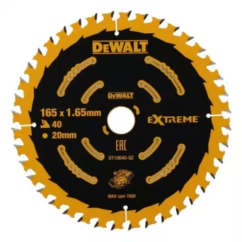 Riņķveida zāģa asmens DeWALT DT10640-QZ 16,5 cm