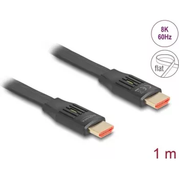 DeLOCK HDMI kabelis 1m Type A Standard Melns 48 Gbit/s