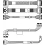ThinkSystem SR650 V3 3.5 collu/2.5 collu šasijas priekšējā paplašinātāja aizmugures plāksnes SAS/SATA kabeļu komplekts 4X97A87505