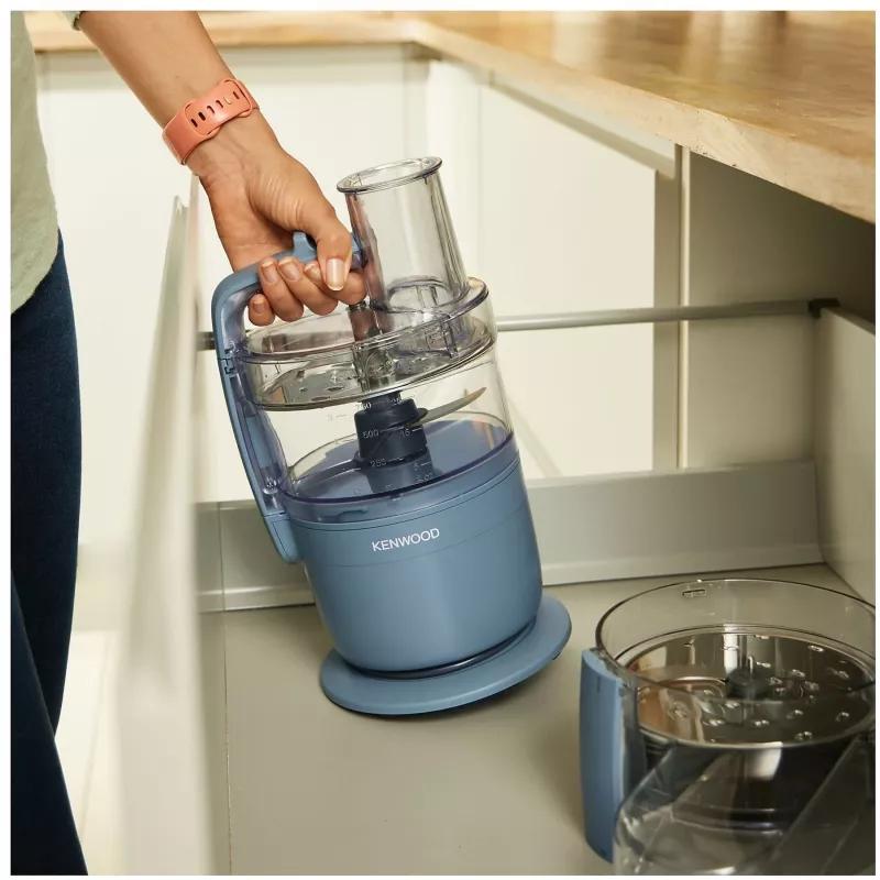 Virtuves kombains Kenwood FDP23.140GY MultiPro Go — kompakts portatīvs smalcinātājs, pelēks