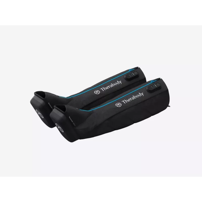 Kāju masieris Therabody RecoveryAir Melns — kompresijas masāža, 4 programmas, Bluetooth, 240 min akumulators