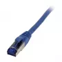 komutācijas kabelis RJ45 - CAT6A 500Mhz - 0,15m - zils - S-STP(S/FTP) - TPE/LSZH(Superflex) - AWG26 - Synerg