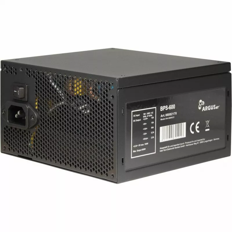 Barošanas bloks Inter-Tech Argus BPS-600 600 W