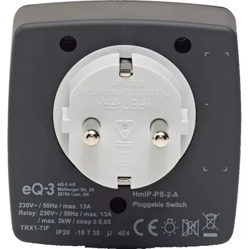 eQ-3 AG Homematic IP 161613A0, iekštelpām, antracīta, plastmasa, IP20, IP20, 70 mm