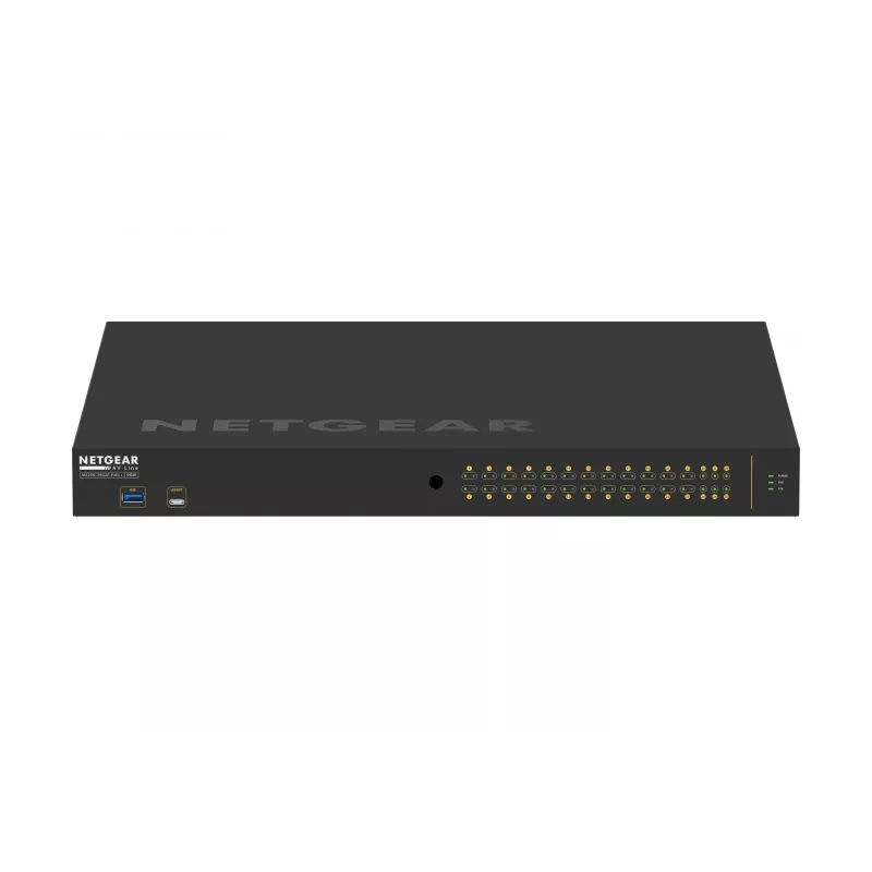 NETGEAR GSM4230UP pārvaldāms L2/L3 Gigabit Ethernet (10/100/1000) ar strāvas padevi caur Ethernet (PoE) 1U melns