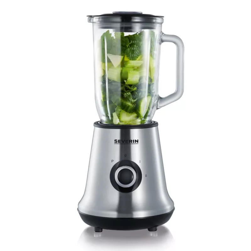 Severin SM 3734 galda blenderis melns - nerūsējošais tērauds 1l 500W Mikseris (SM 3734)