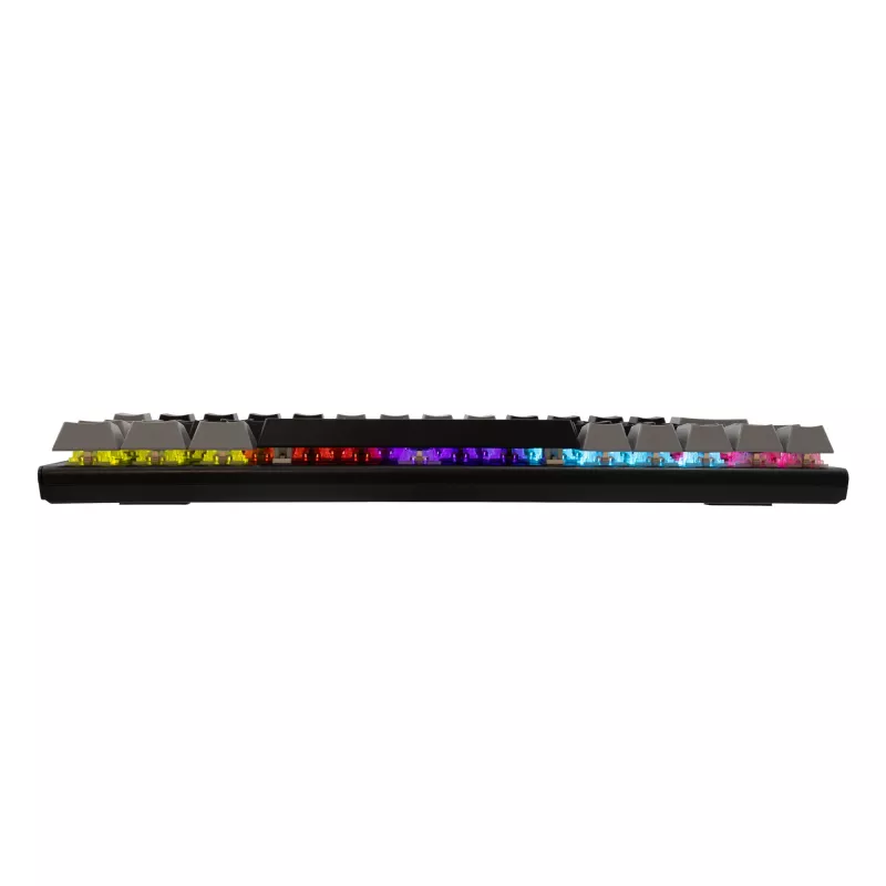 Mehāniskā spēļu tastatūra White Shark Wakizashi GK-002121V2 — melns/pelēks rāmis, US zilie slēdži