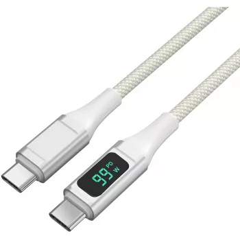 4smarts USB-C uz USB-C kabelis DigitCord 100W 1.5m. balts