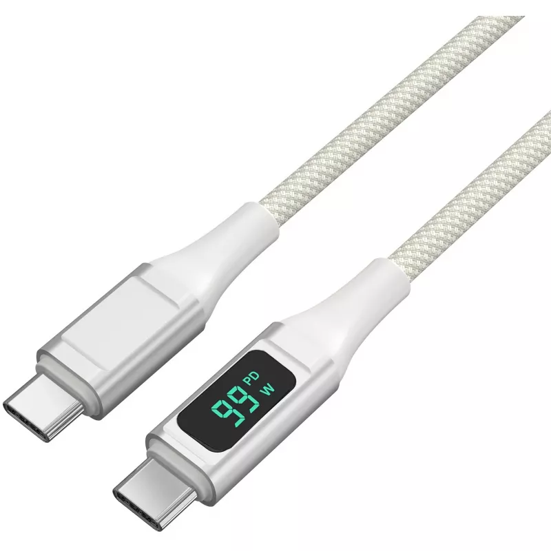 4smarts USB-C uz USB-C kabelis DigitCord 100W 1.5m. balts