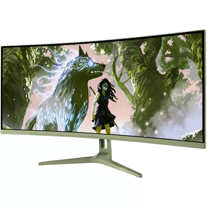 Izliekts datora monitors Arozzi Nova 34 collas (86,4 cm) 3440×1440 21:9 LED 1 ms Zaļš