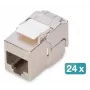 Digitus CAT 6A kompaktais keystone modulis, ekranēts, bezinstrumentu montāža, savienojums, 24 gab.