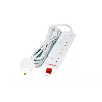 Microconnect MC-UKSURGESTRIP4-5M strāvas pagarinātājs 4 maiņstrāvas kontaktligzdas Iekštelpām Balts