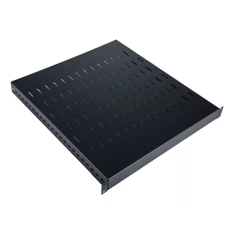 Plaukts Digitus TN-19-5/9-1U-W-BK tērauda melns 19 collu 500mm dziļums