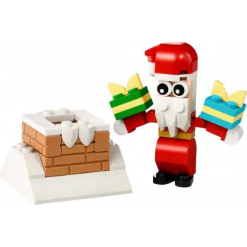 Konstrukciju rotaļlieta LEGO Santa's Chimney polybag 30692 – mini sezonas būvēšanas komplekts