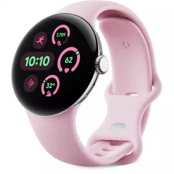 Google - pulksteņa siksniņa viedpulkstenim - S izmērs - rozā kvarcs - paredzēta Pixel Watch 3 (GA06101-WW)