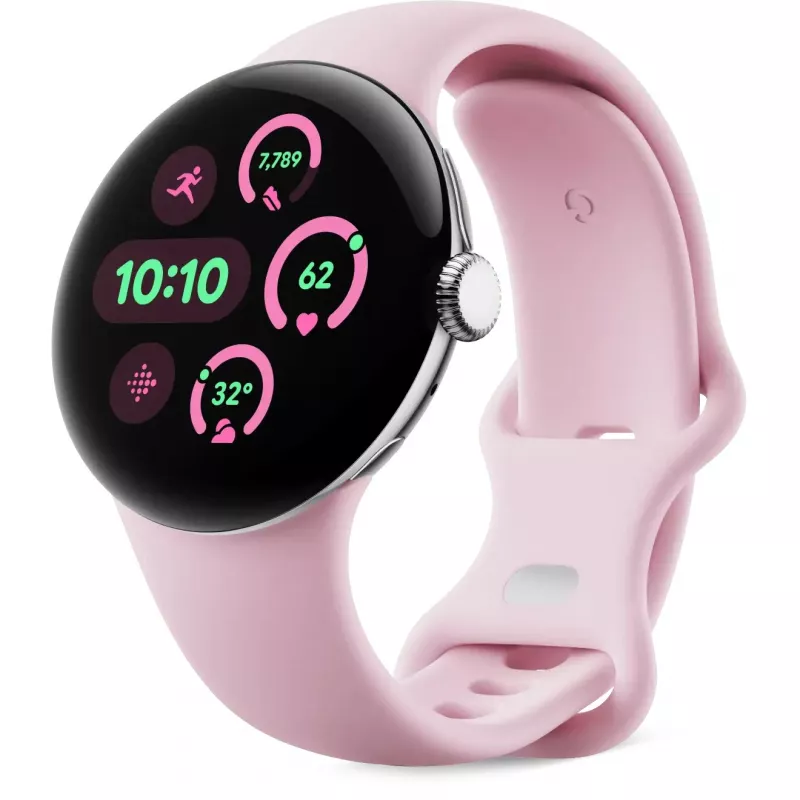 Google - pulksteņa siksniņa viedpulkstenim - S izmērs - rozā kvarcs - paredzēta Pixel Watch 3 (GA06101-WW)