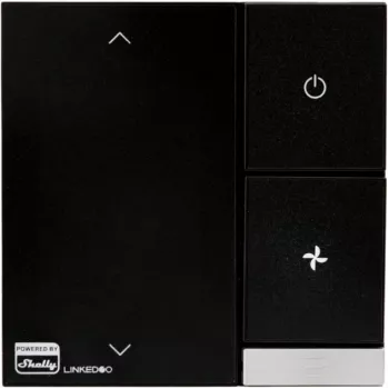 Viedais HVAC termostats Shelly LinkedGo Melns — digitāls Wi‑Fi (802.11b/g/n), 87×87×35 mm