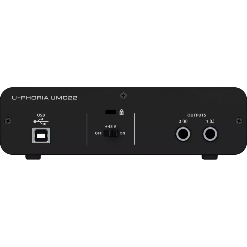 Behringer UMC22 papildu mūzikas aprīkojums Koncertu/Studijas priekšpastiprinātājs