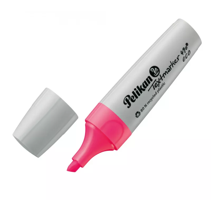 Marker Pelikan Textmarker 490 eco 4 gab. slīps uzgalis zaļš oranžs rozā dzeltens
