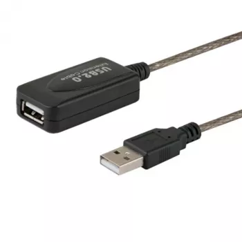 USB aktīvais porta pagarinātājs SAVIO CL-130 10 m USB 2.0 A vīrietis–sieviete, 5 V, melns