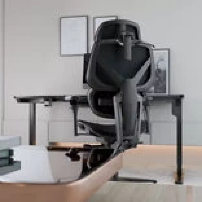 Spēļu krēsls thunder x3 FLEX Pro Fabric pelēka — ergonomisks grozāmais sēdeklis, regulējami roku balsti un atgāšanās