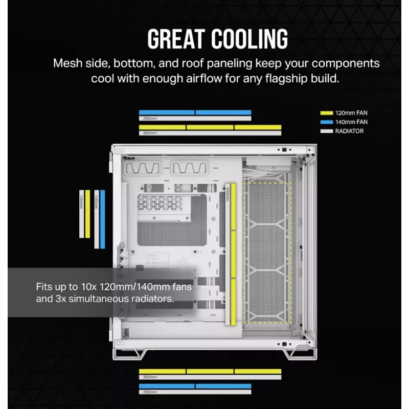 Corsair CC-9011285-WW datora korpuss Midi Tower pelēks, balts