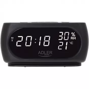 Adler AD 1186 modinātājpulkstenis Digitālais modinātājpulkstenis Melns