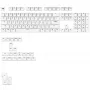Keycaps GLORIOUS GPBT Basics PBT Dye-Sub Classic balta ANSI izkārtojums