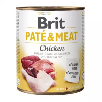 BRIT Paté & Meat ar vistu - mitrā suņu barība - 800g