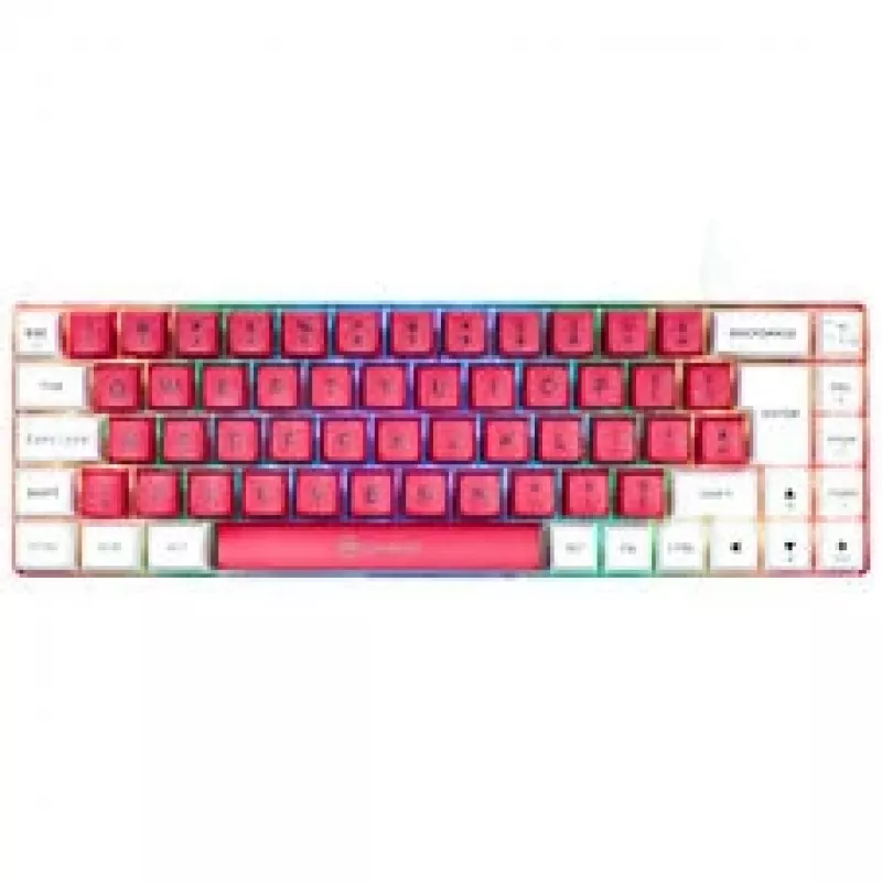 GAMIAC TKL69G SF spēļu tastatūra, Kailh Zils - balta/sarkana