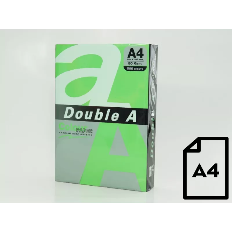 Krāsains papīrs Double A, 80g, A4, 500 loksnes, Papagailis