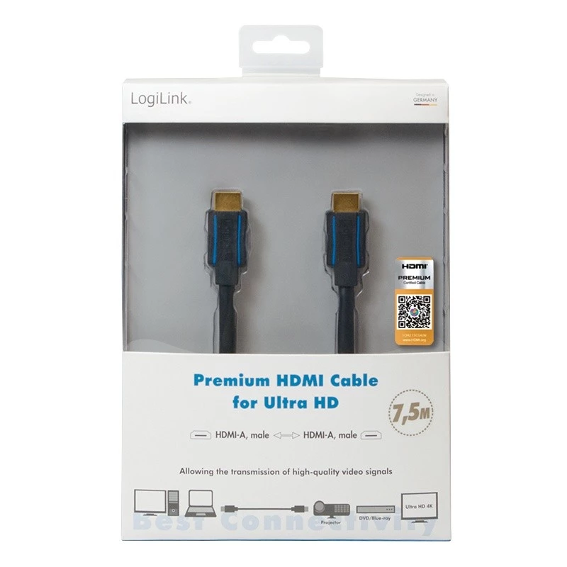 HDMI kabelis LogiLink CHB007 7,5 m
