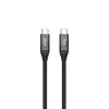 USB-C kabelis Unitek C14100ABK01-2M — 2 m, 100 W jaudas piegāde, 40 Gbps dati