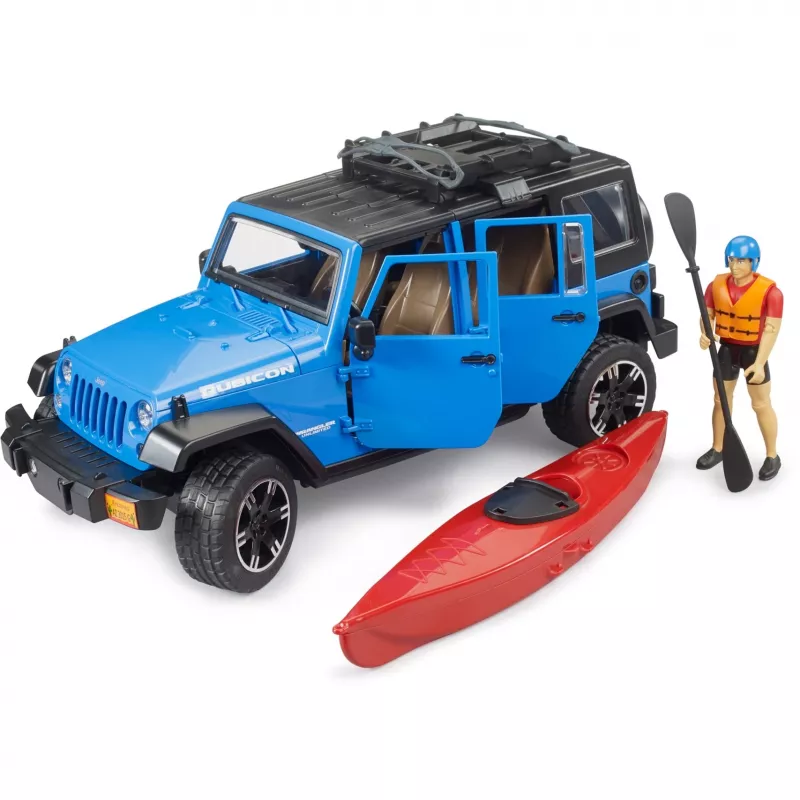 BRUDER Jeep Wrangler Rubicon Unlimited rotaļlietu modelis ar smailīti un figūriņu BR-02529