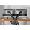 Monitoru stiprinājums DIGITUS dubultais monitoru stiprinājums 2×45 collu ekrāniem, skava, 2×20 kg, VESA 75×75–100×100, slīpums -20–50°