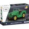 Cobi konstrukciju rotaļlieta Jeep Willys CJ-2A zaļš modelis 24517 – ķieģeļu būvēšanas komplekts