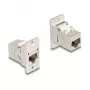 DeLOCK Panel Mount RJ45 Keystone Module savienotājs ligzda-ligzda Cat.6A metāla konisks