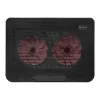Klēpjdatora dzesēšanas paliktnis SAVIO COS-02, 2 ventilatori 14 cm, darbināms ar USB, piemērots līdz 17,3 collām, melns