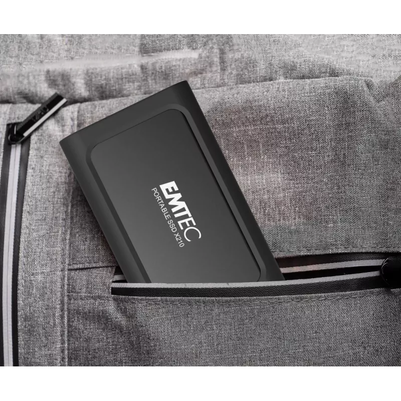 Emtec X210 ELITE 2 TB USB Type-C 3.2 Gen 2 (3.1 Gen 2) Melns, Sarkans