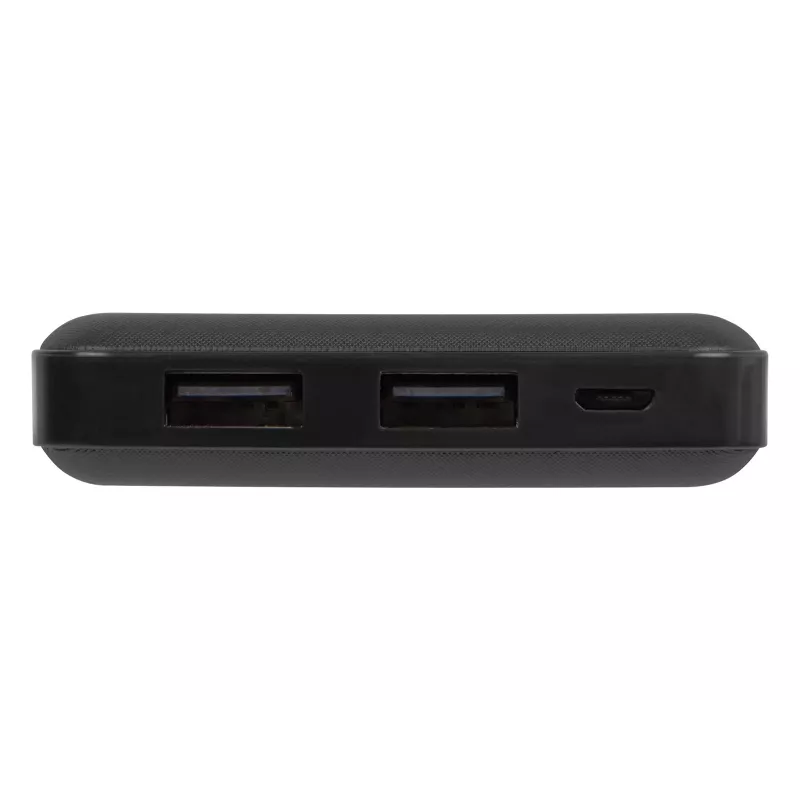 Pārnēsājams ārējais akumulators BLOW PB10A 10000mAh polimēra baterija, 2x USB-A izejas, 22,5W kopējā jauda, Micro‑USB ieeja, melns