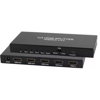 HDMI sadalītājs ShiverPeaks 05-10002, 1x IN → 4x OUT, 4K2K 60Hz