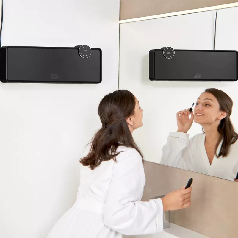 Sienas sildītājs Melns & Decker BXWSH2001E 2000W, regulējams termostats, IP22, LED displejs, tālvadība, sienas stiprinājums