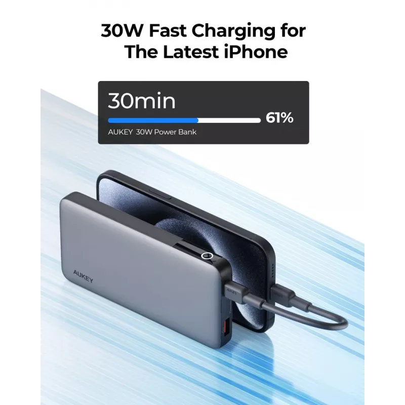 AUKEY PB-Y41 30W 10000mAh Pārnēsājams barošanas bloks