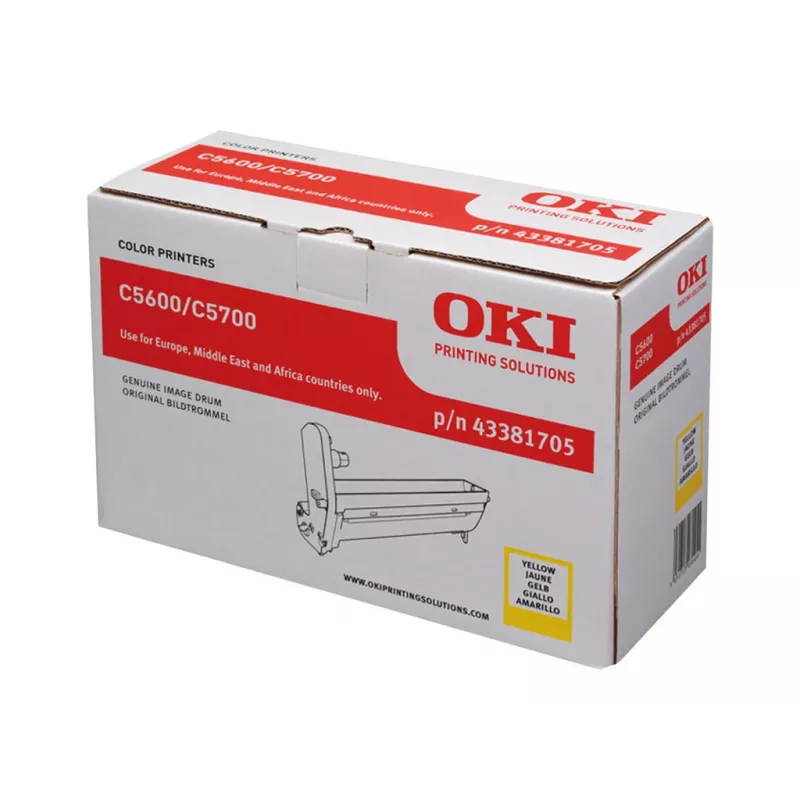 OKI attēla cilindrs 20000 lapām dzeltens priekš C5600 C5700