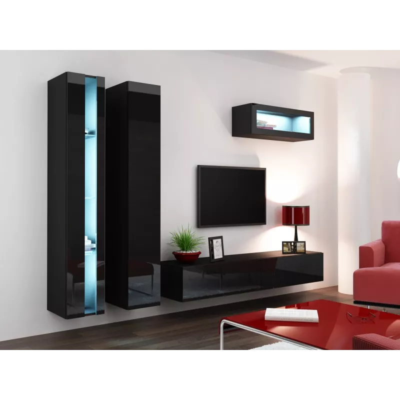 Cama plaukts VIGO NEW 180/40/30 melna/melni spīdīga